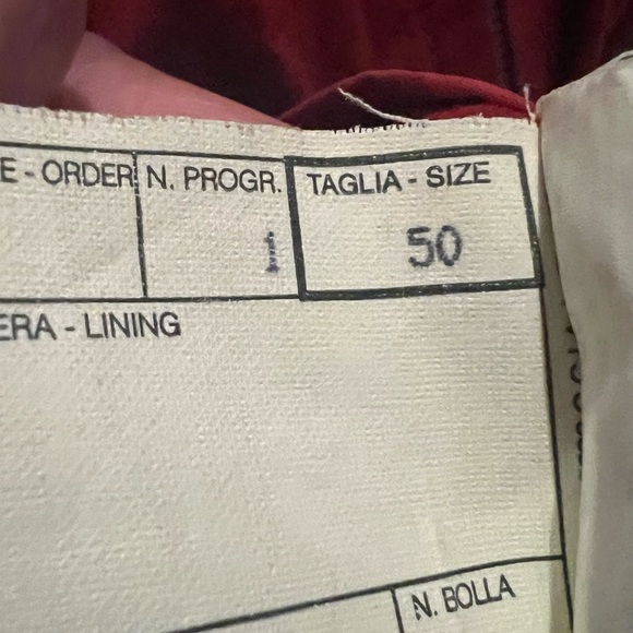 SALVATORE FERRAGAMO red detachable hood parka with pockets and cinched waist. - Picture 8 of 10